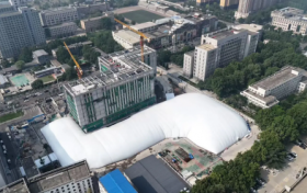 攻克四大技术难题，“高难度”异形基坑气膜项目石家庄落成
